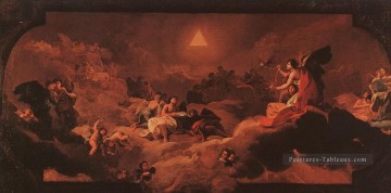 romantique romantisme Tableau Peinture - L’adoration du nom du Seigneur Romantique moderne Francisco Goya